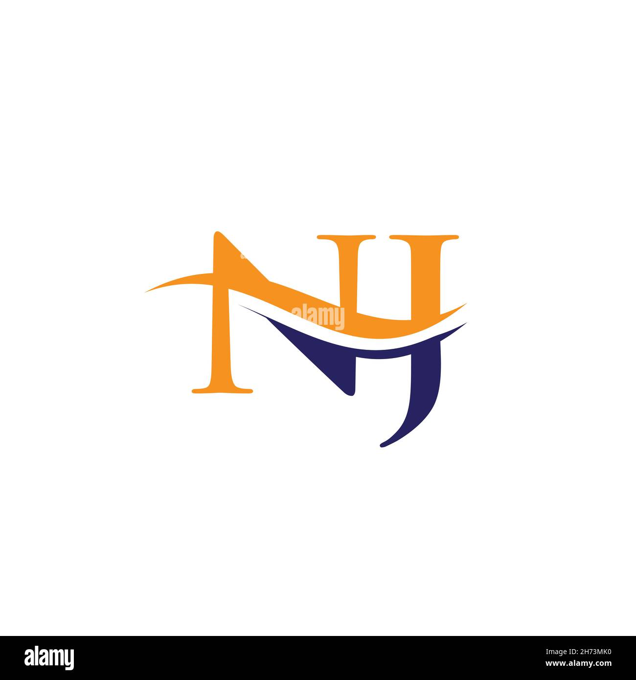 Logo NJ Linked per l'identità aziendale e aziendale. Creative Letter NJ Logo Vector Illustrazione Vettoriale