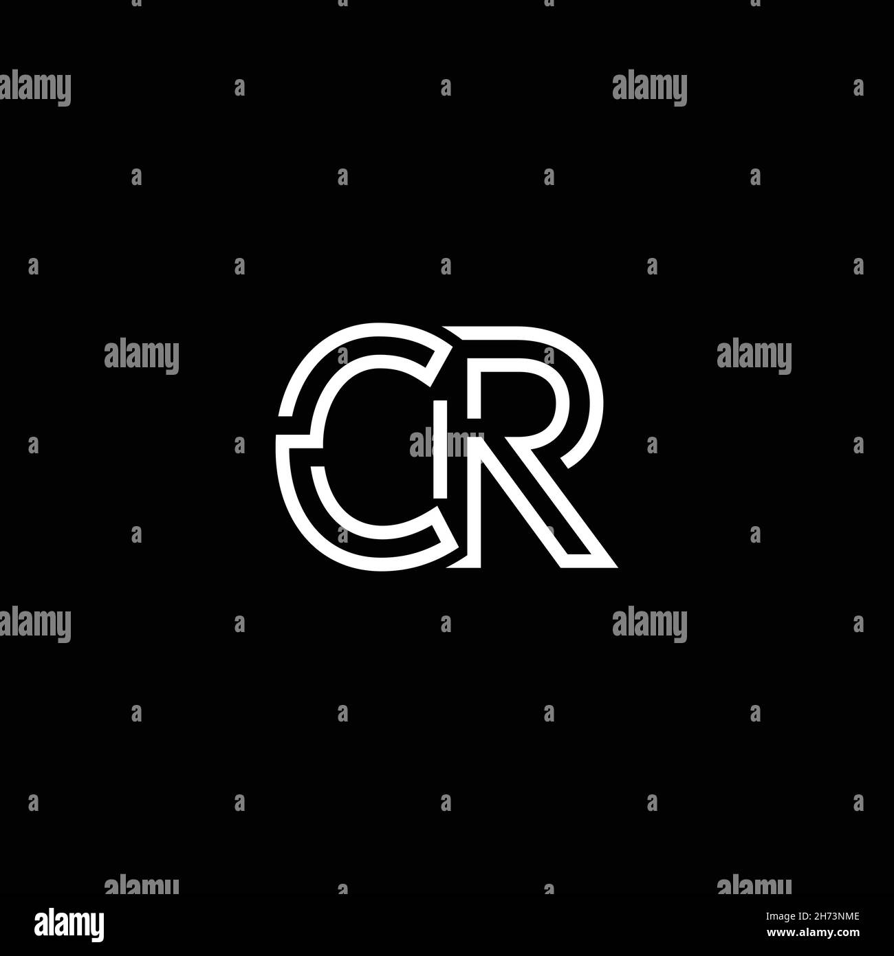 Innovativo logo CR iniziale professionale e logo CR. Lettera CR minimal elegante monogramma. Simbolo e cartello Premium Business Artistic Alphabet Illustrazione Vettoriale