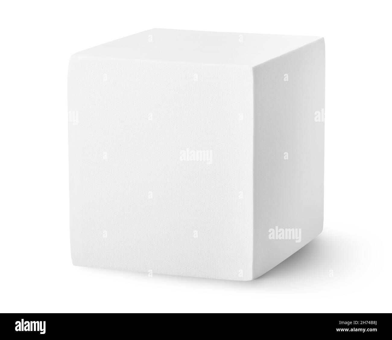 Perfetto quadrato bianco isolato su sfondo bianco Foto Stock
