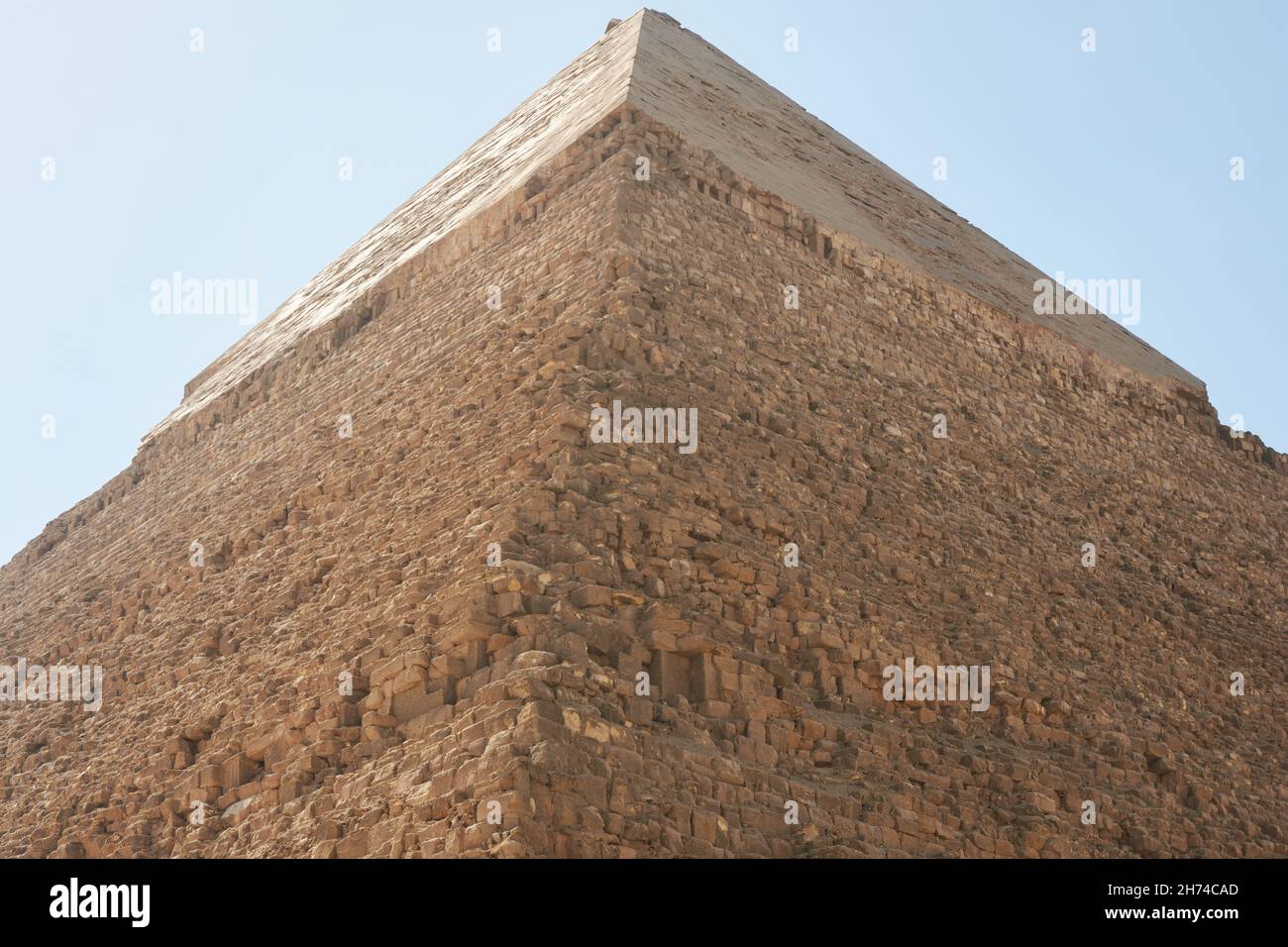 Piramide di Khafre (leggi anche come Khafra, Khefren) o di Chephren è il secondo più alto e la seconda più grande delle antiche piramidi egiziane di Giza e Foto Stock
