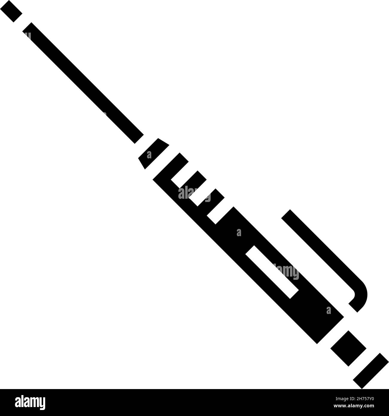 matita carpentiere glifo icona illustrazione vettore Illustrazione Vettoriale