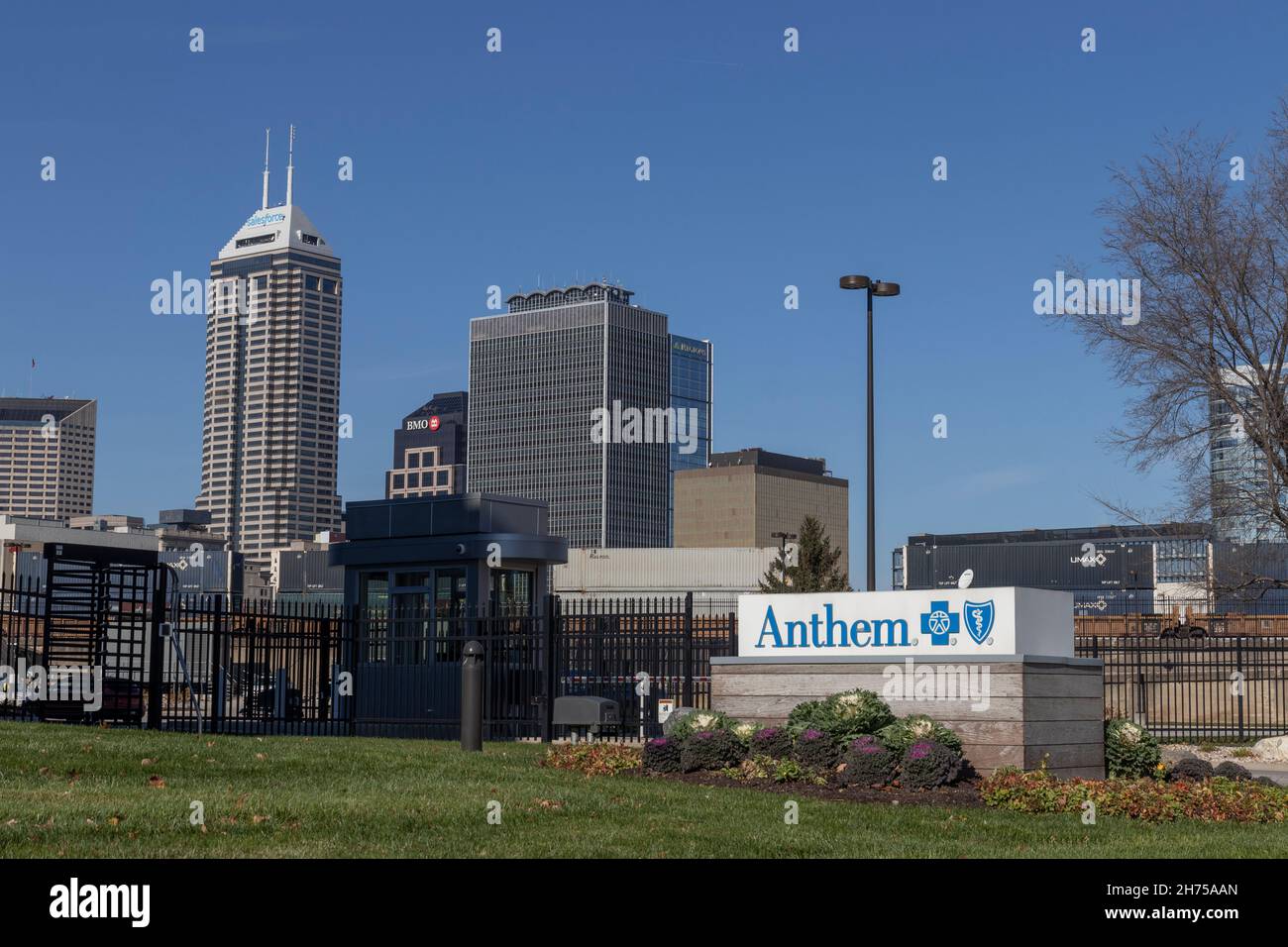 Indianapolis - circa Novembre 2021: Inno World Headquarters. Inhem è la più grande società di assistenza sanitaria gestita a scopo di lucro nella Blue Cross Blue Shi Foto Stock