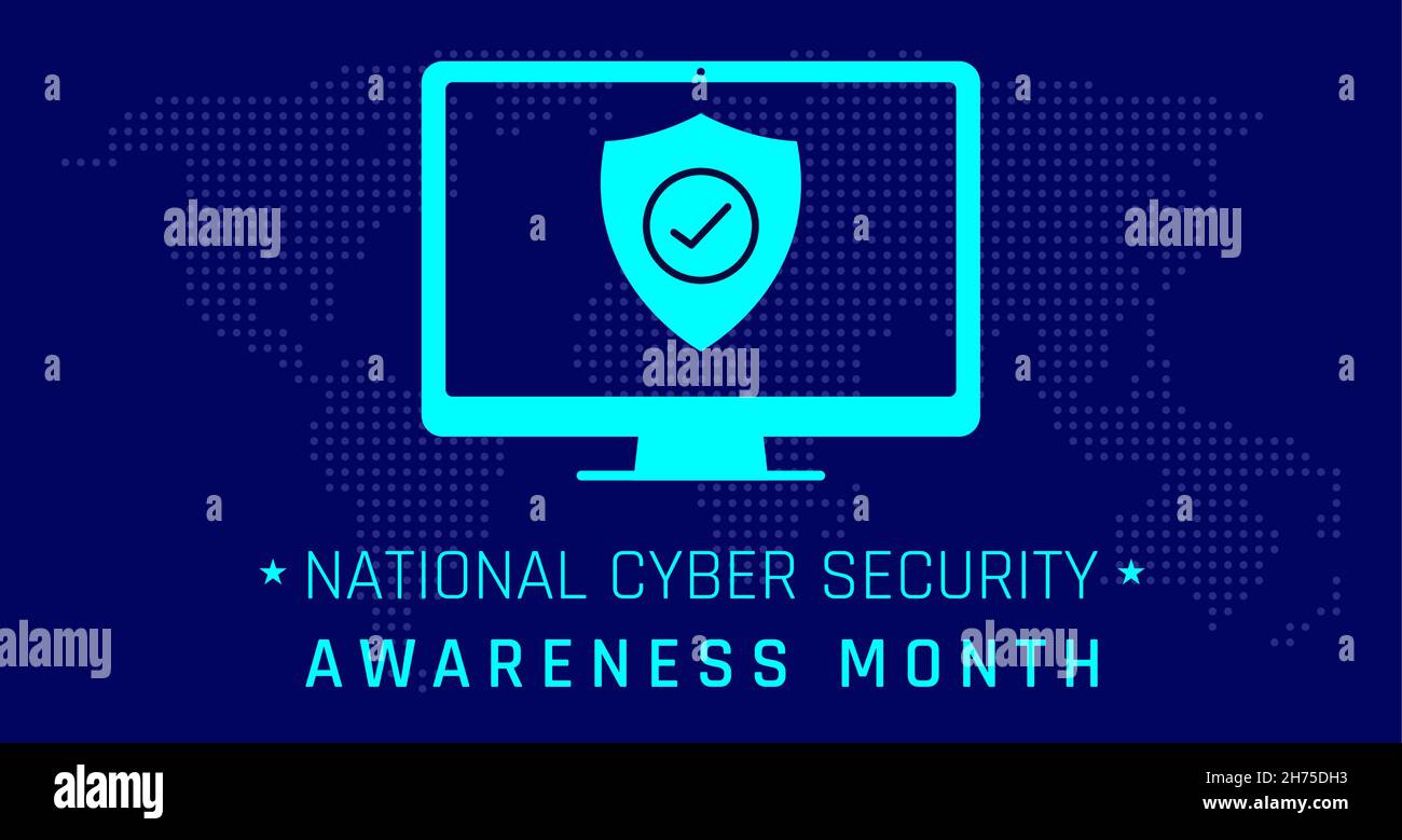 National Cyber Security Awareness Month. Illustrazione dello stock vettoriale Illustrazione Vettoriale