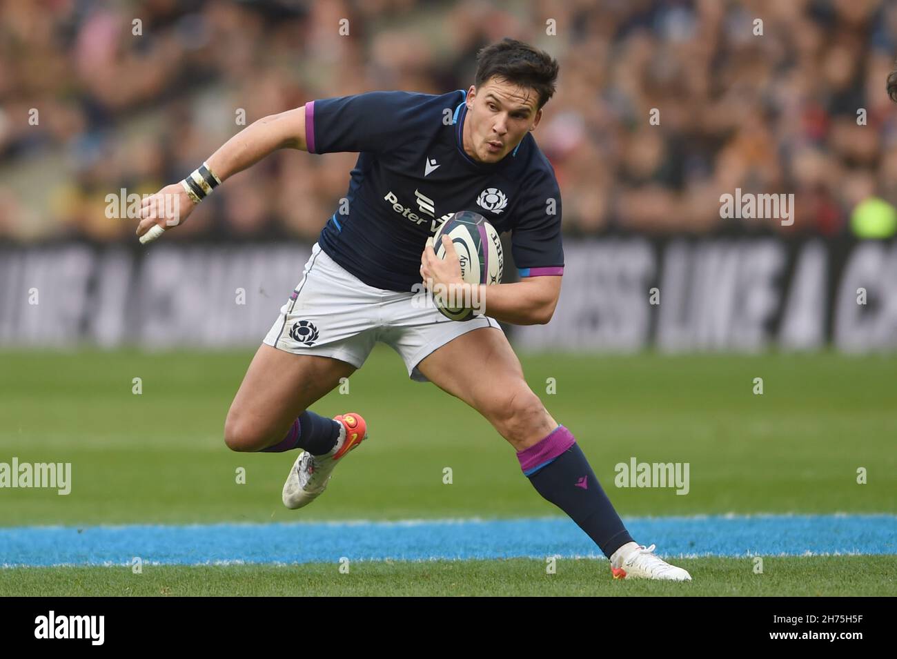 Edimburgo, Scozia, 20 novembre 2021. Sam Johnson of Scotland durante la partita Autumn Nation Series al Murrayfield Stadium di Edimburgo. Il credito dell'immagine dovrebbe leggere: Neil Hanna / Sportimage Foto Stock