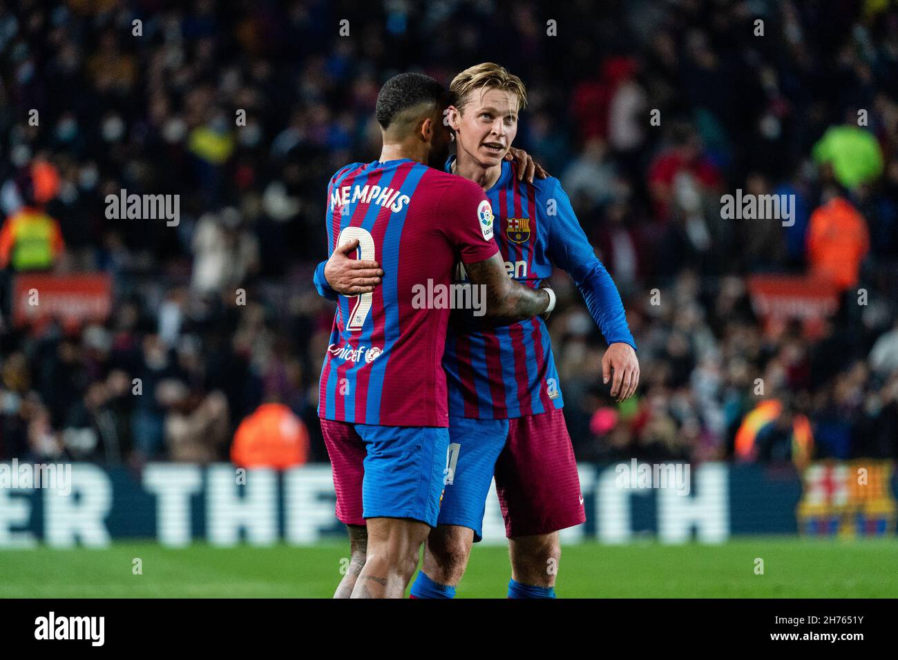 Barcellona, Spagna, 20, novembre 2021. Spagnolo la Liga: FC Barcellona / RCD Espanyol. Credit: Joan Gosa/Alamy Live News Foto Stock