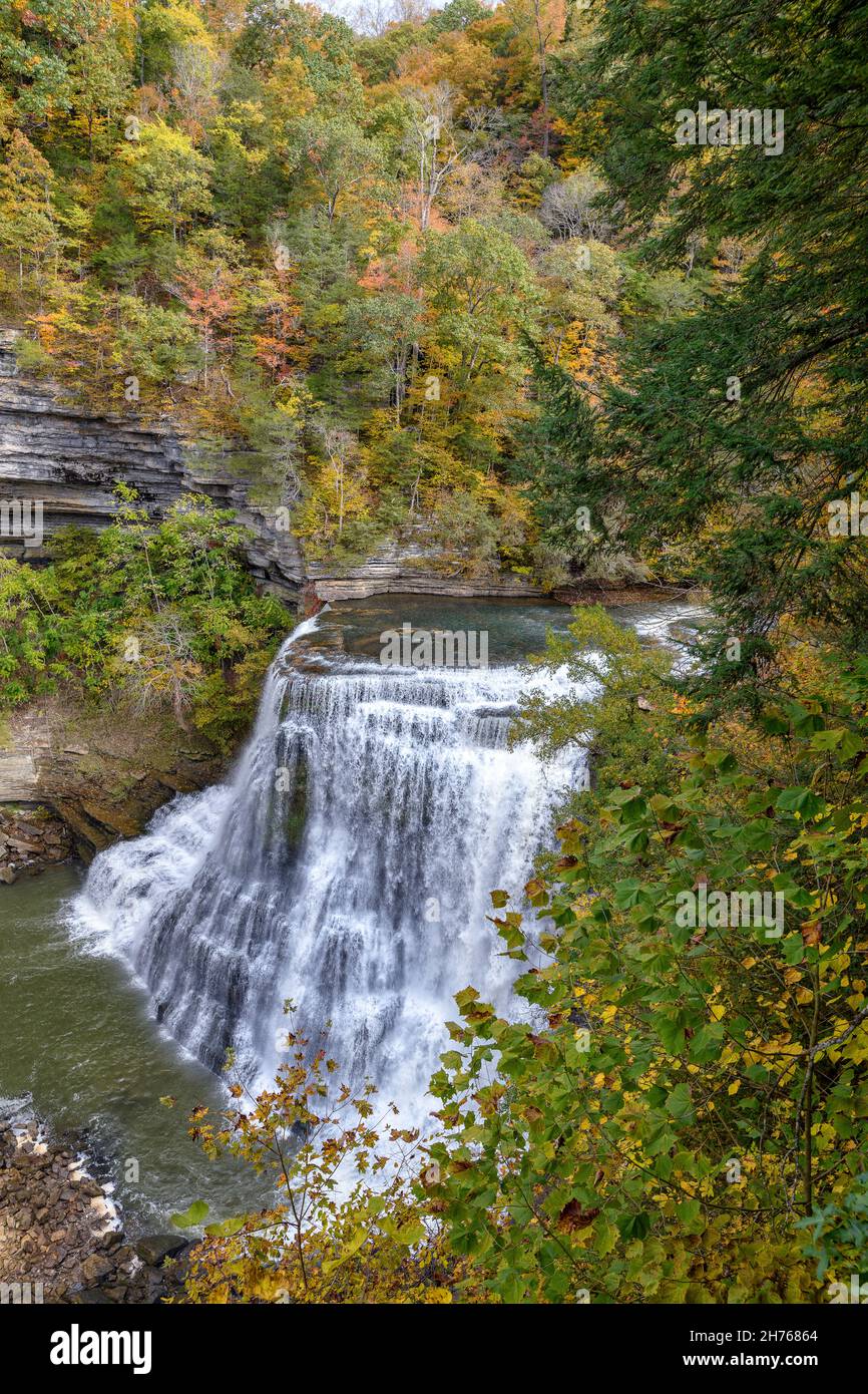 Burgess Falls, Falling Water River, Tennessee Foto Stock
