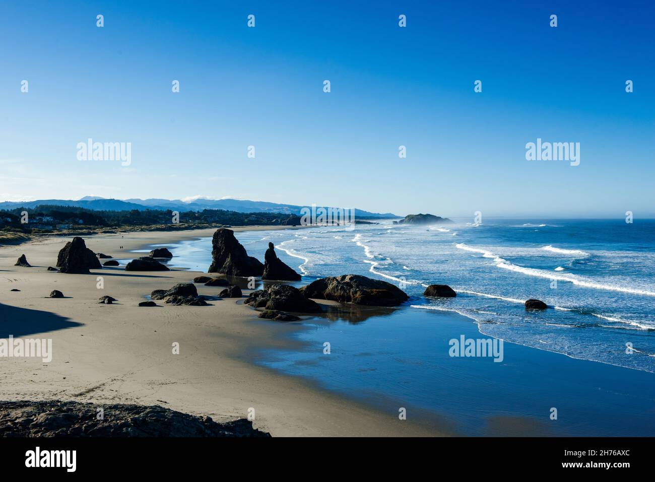 Spiaggia di Bandon vista dal punto di ghiaia Foto Stock
