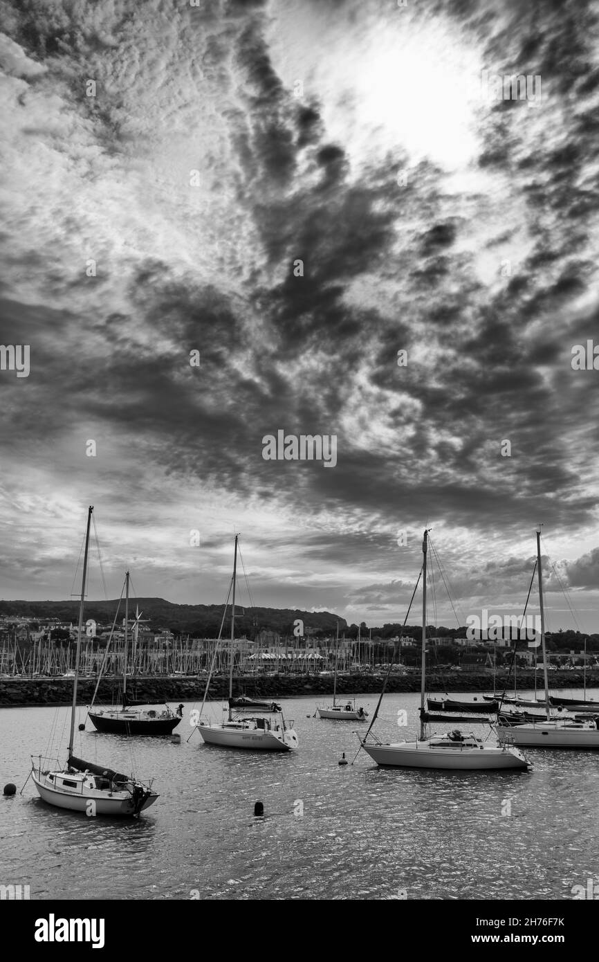 Yachts a Howth, County Dublin, Irlanda Foto Stock