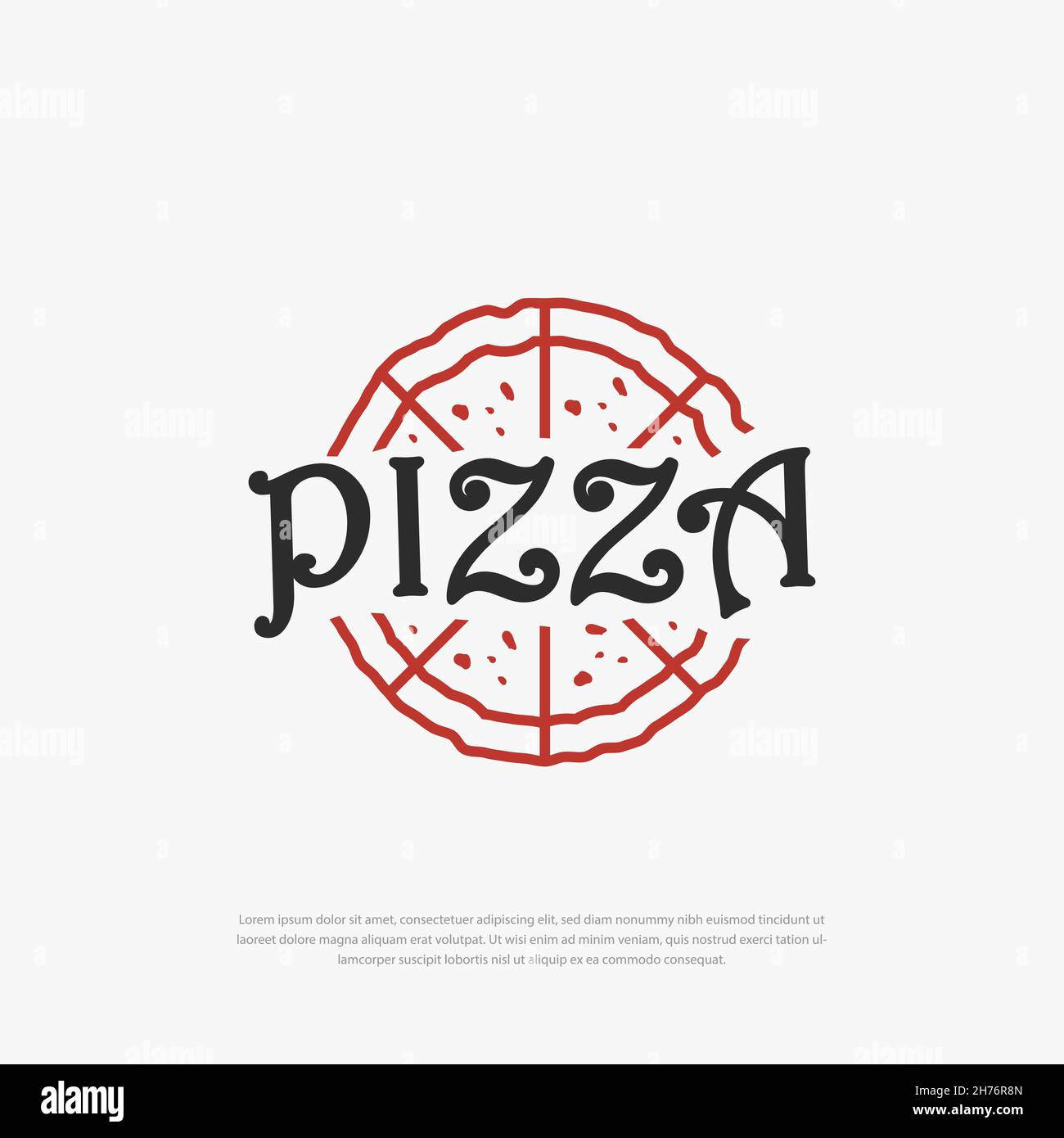 Illustrazione del logo del Ristorante Pizza Rustic Illustrazione Vettoriale