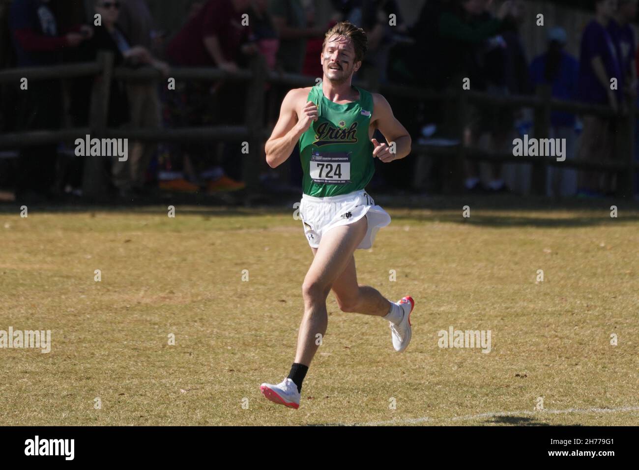 Matthew Carmody di Notre Dame corre nella corsa maschile durante i campionati di cross country NCAA al Parco Regionale Apalachee, Sabato 20 Novembre 2021, Foto Stock