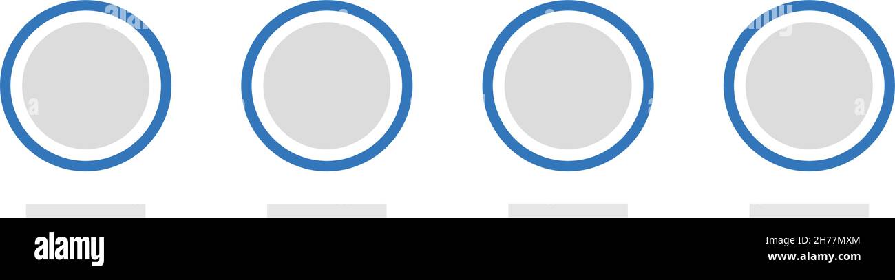 Frame avatar dei social media. Cornice fotografica per interfaccia post. Modello avatar del profilo per l'interfaccia app più diffusa. Illustrazione Vettoriale