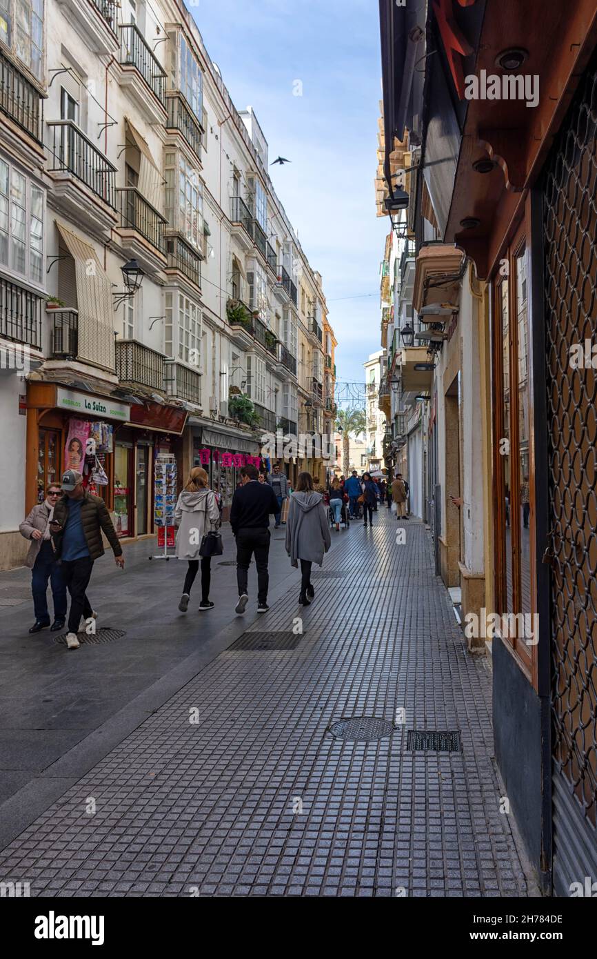 Calles de Cádiz / strade di Cádiz Foto Stock