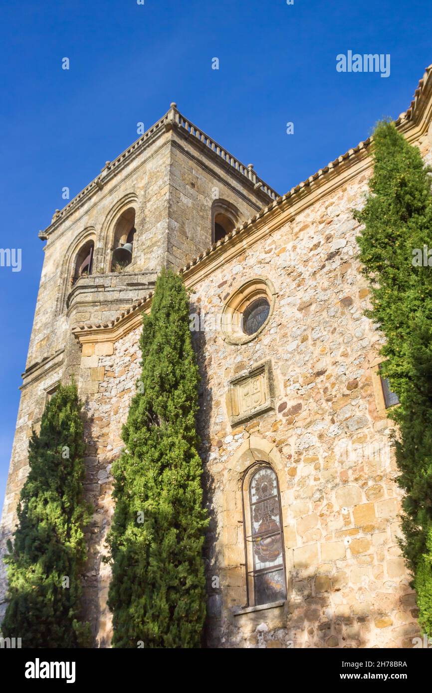 Torre dello storico palazzo Condes de Gomara a Soria, Spagna Foto Stock