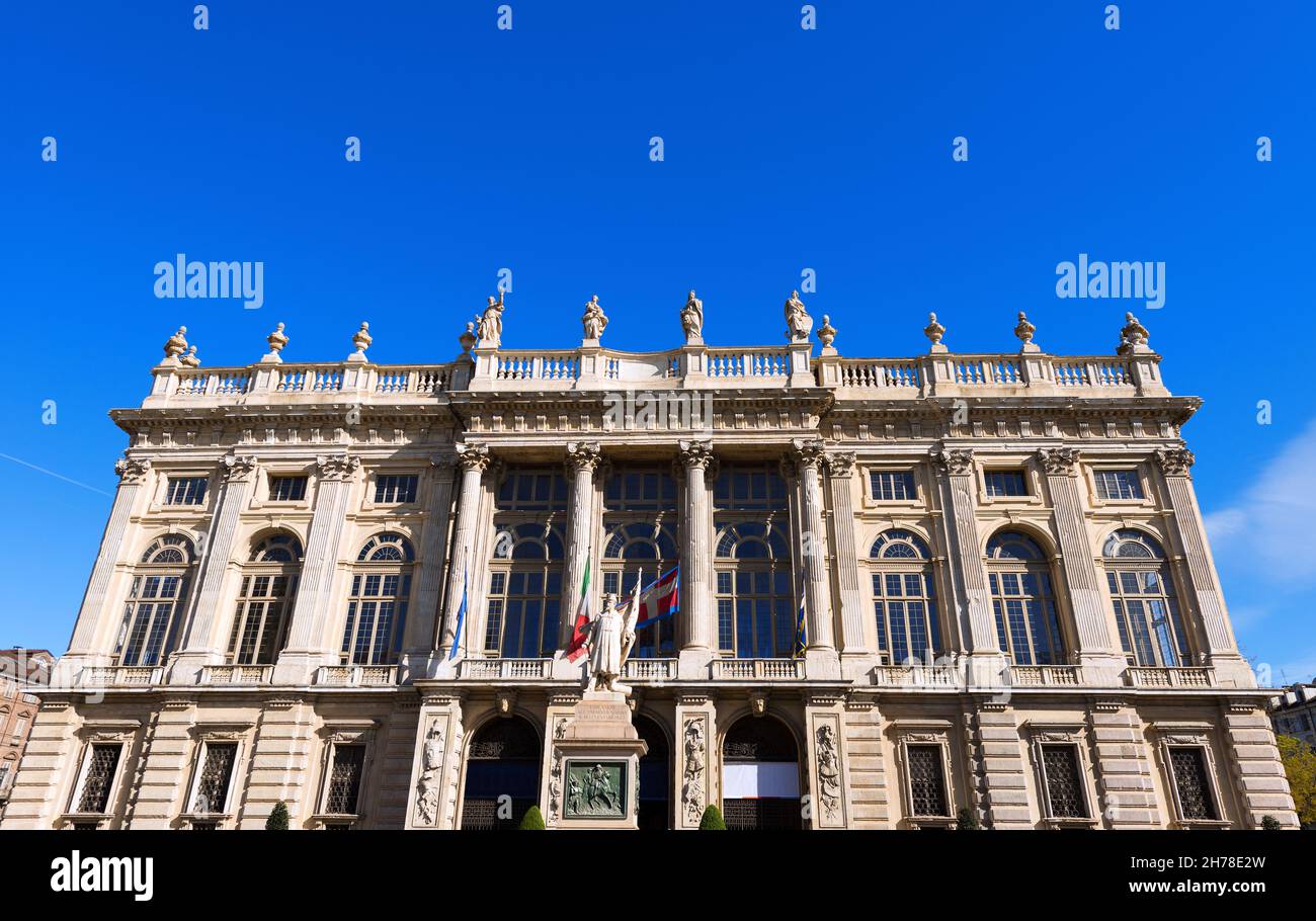 Palazzo Madama e Casaforte degli Acaja, 1718 - 1721, in Piazza Castello, Torino, Piemonte, Italia. Foto Stock