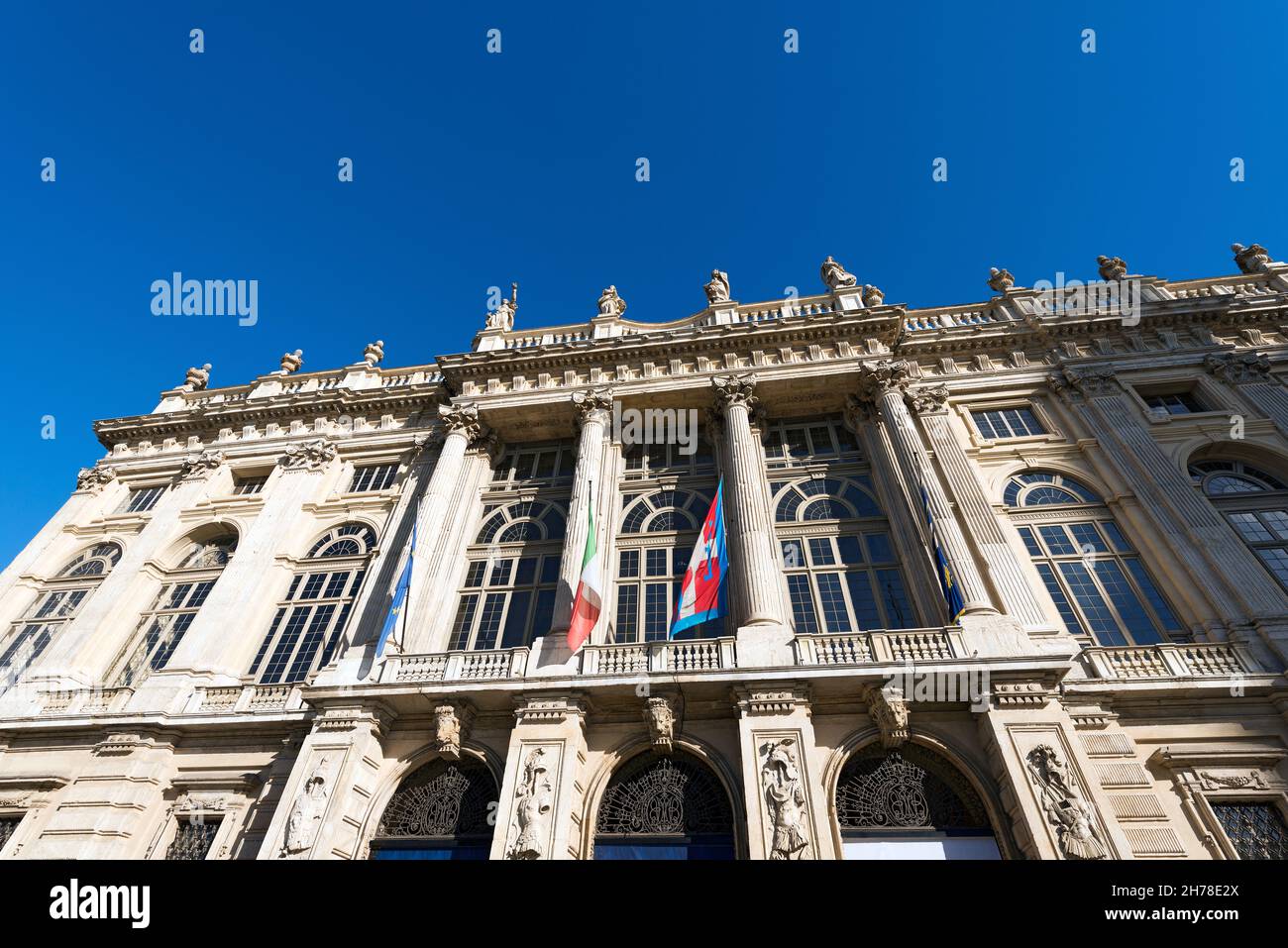 Palazzo Madama e Casaforte degli Acaja, 1718 - 1721, in Piazza Castello, Torino, Piemonte, Italia. Foto Stock