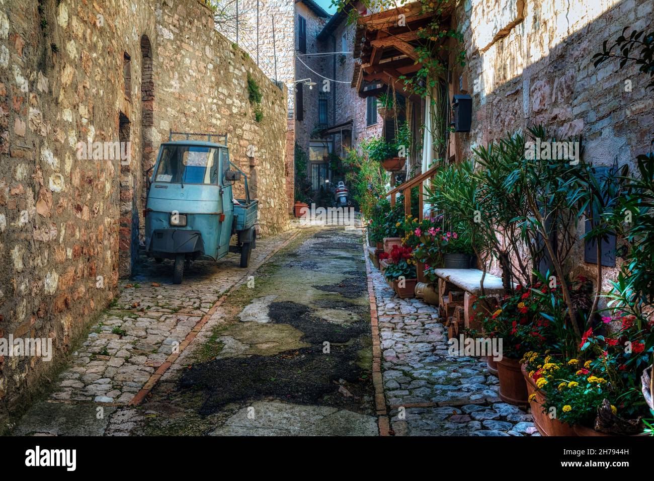 Spello, Perugia, Umbria, Italia Foto Stock