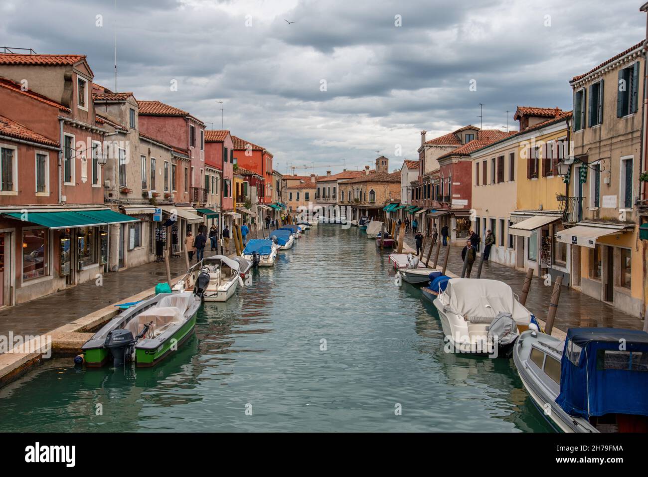 Rio dei Vetrai sull'isola di Murano, distretto di Venezia, Italia Foto Stock