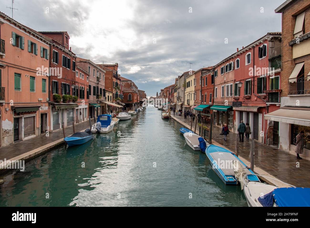 Rio dei Vetrai sull'isola di Murano, distretto di Venezia, Italia Foto Stock