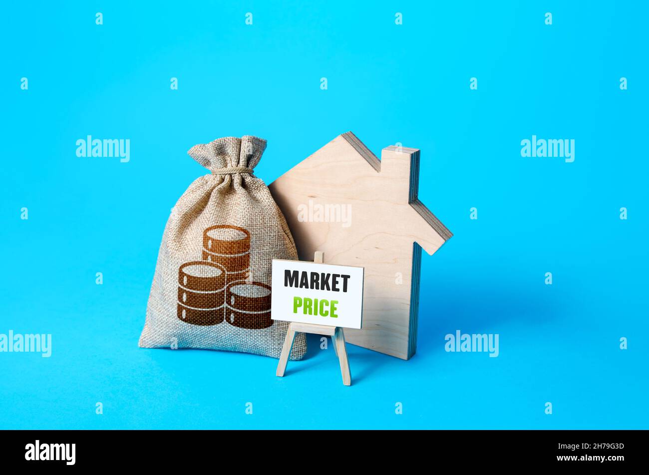 Prezzo di mercato immobiliare. Analisi delle tendenze e delle tendenze dei prezzi di mercato. Impatto delle difficoltà economiche e della crisi sul comportamento dei consumatori. Investm Foto Stock