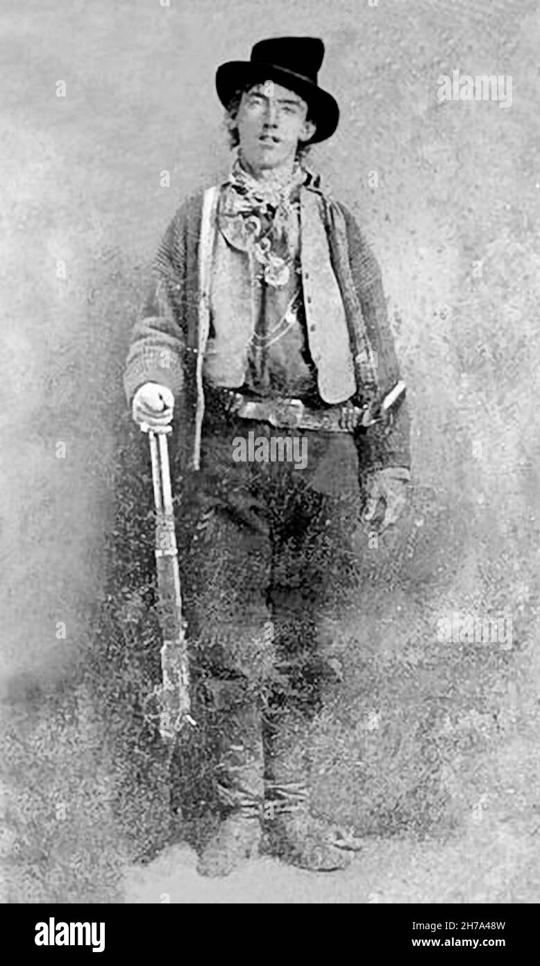 Billy the Kid - Fotografia d'epoca dal Vecchio West - circa 1880 Foto Stock