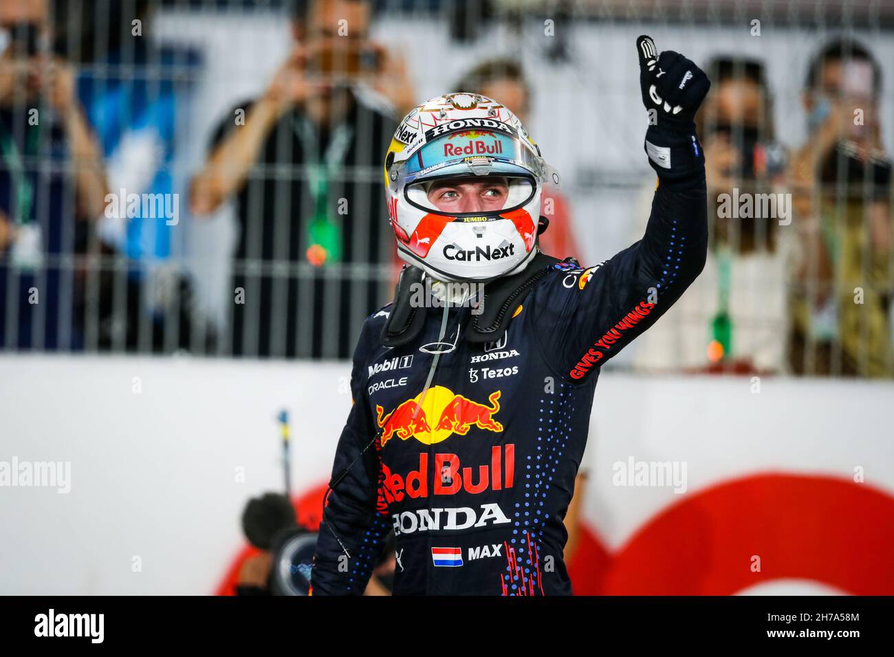 VERSTAPPEN Max (ned), Red Bull Racing Honda RB16B, ritratto durante il Gran Premio di Formula 1 Ooredoo Qatar 2021, 20° round del Campionato del mondo di Formula uno FIA 2021 dal 19 al 21 novembre 2021 sul circuito internazionale di Losail, a Lusail, Qatar - Foto: Florent Gooden/DPPI/LiveMedia Foto Stock