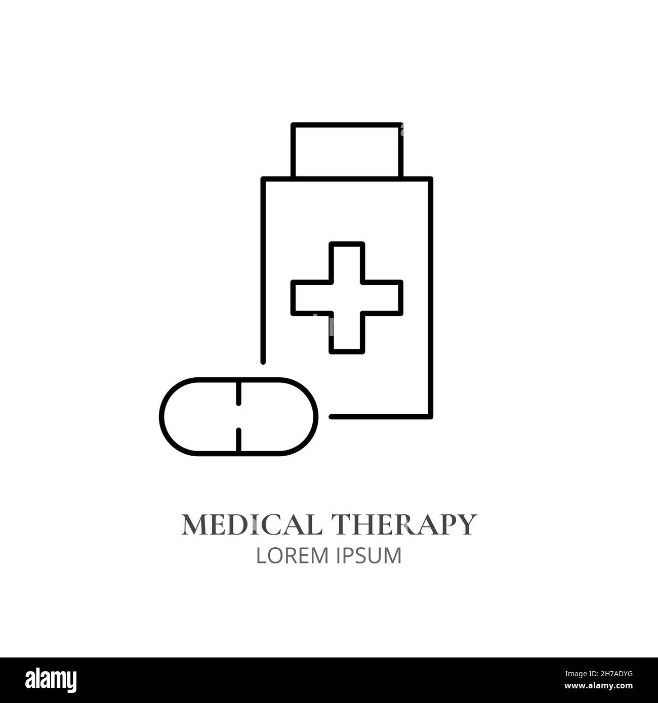 Insieme di icone della linea di psicologia e psicoterapia. Semplice Illustrazione Vettoriale