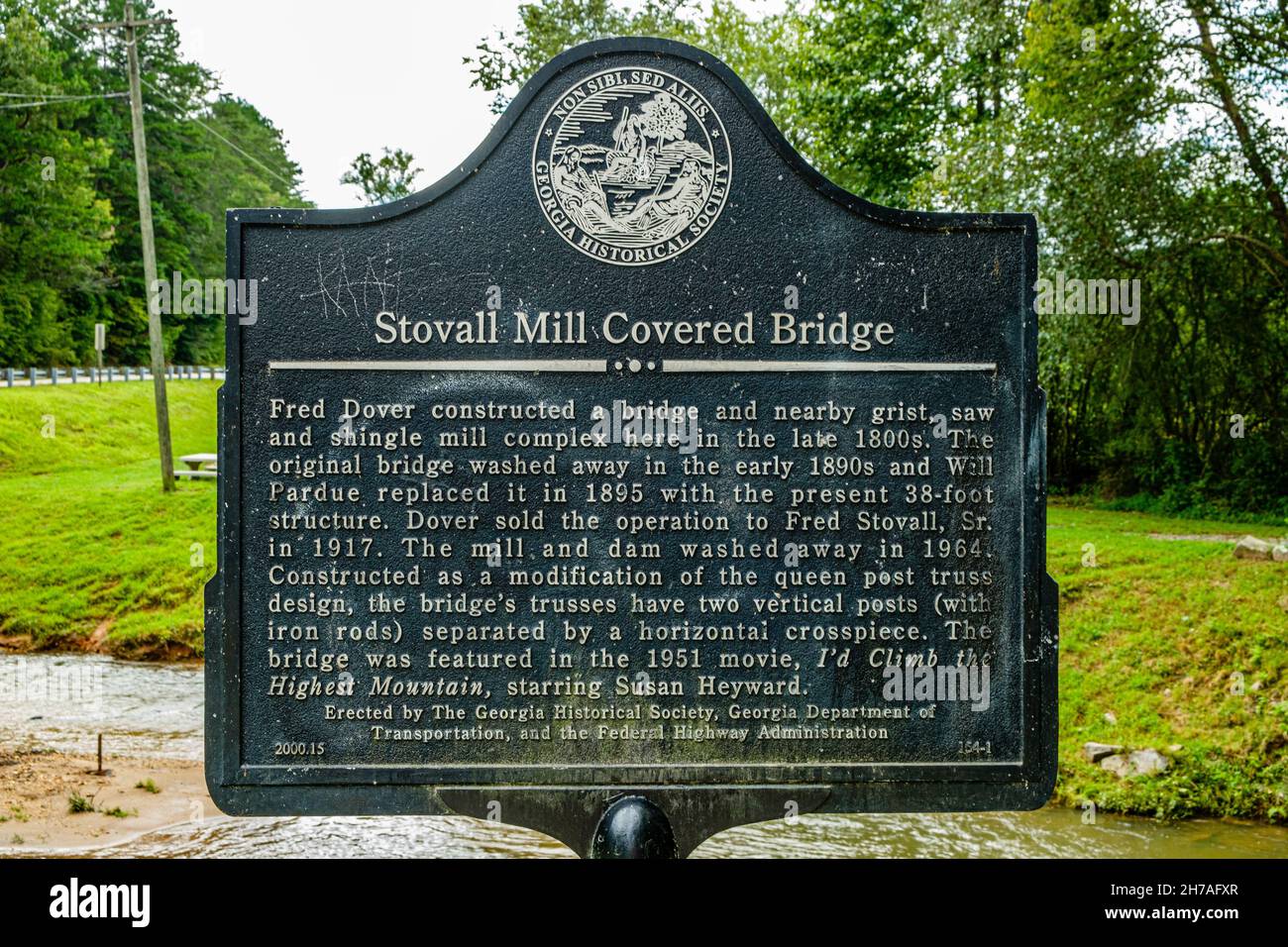 Stoval Mill Covered Bridge, state Route GA-255, sautee Nacoochee, Georgia Foto Stock