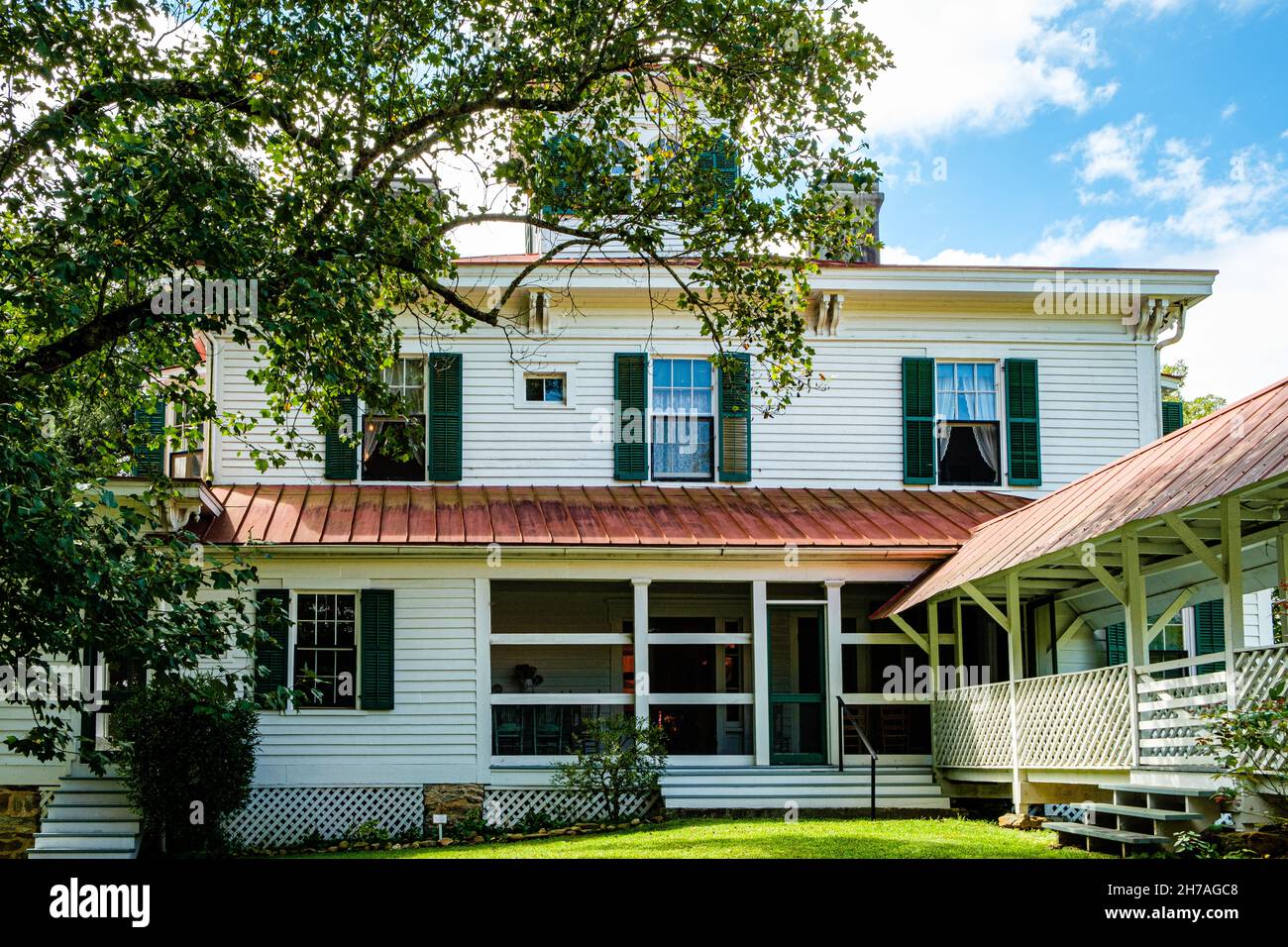 Hardman Farm Historic Site, state Route GA-17, sautee Nacooche, Georgia Foto Stock