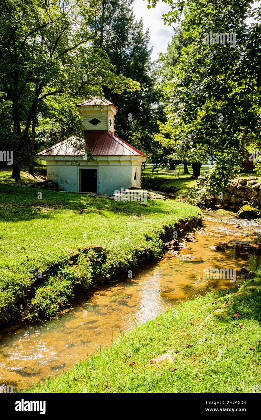 Hardman Farm Historic Site, state Route GA-17, sautee Nacooche, Georgia Foto Stock