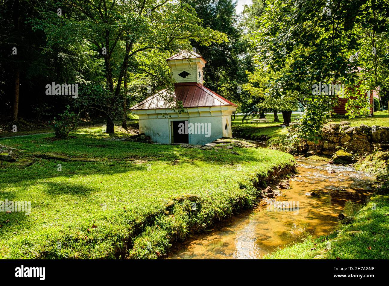 Hardman Farm Historic Site, state Route GA-17, sautee Nacooche, Georgia Foto Stock