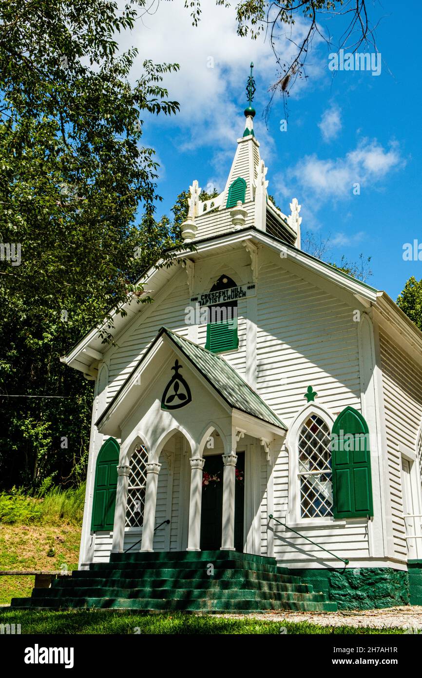 Crescent Hill Baptist Church, state Route GA-17, sautee Nacoochee, Georgia Foto Stock