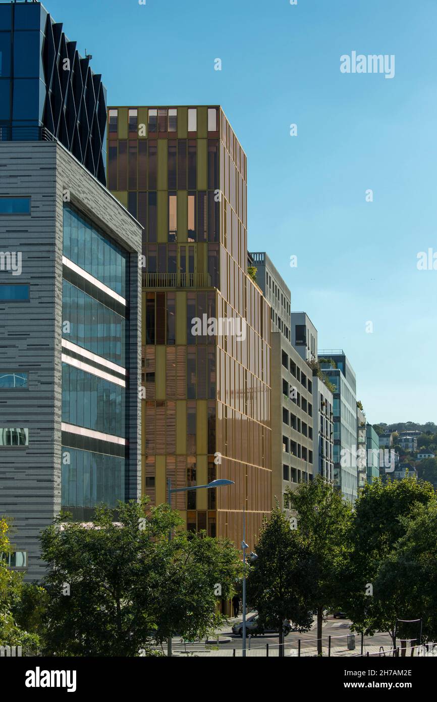 FRANCIA HAUT-DE-SEINE (92100) BOULOGNE-BILLANCOURT, TRAPEZIO AREA (AREA ECOLOGICA) UFFICI E HOME Foto Stock