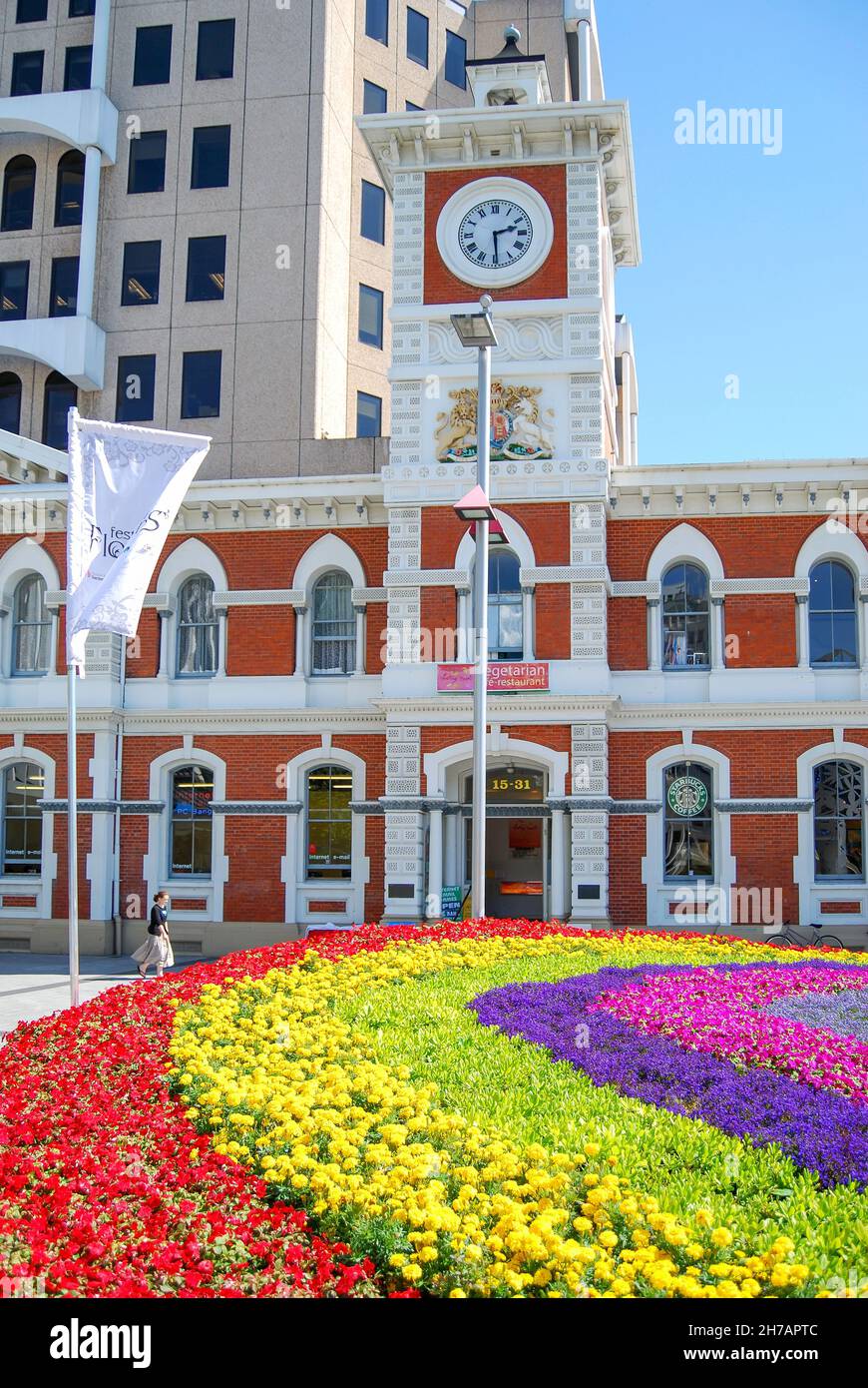 Festival dei Fiori, Piazza del Duomo, Christchurch, Canterbury, Isola del Sud, Nuova Zelanda Foto Stock