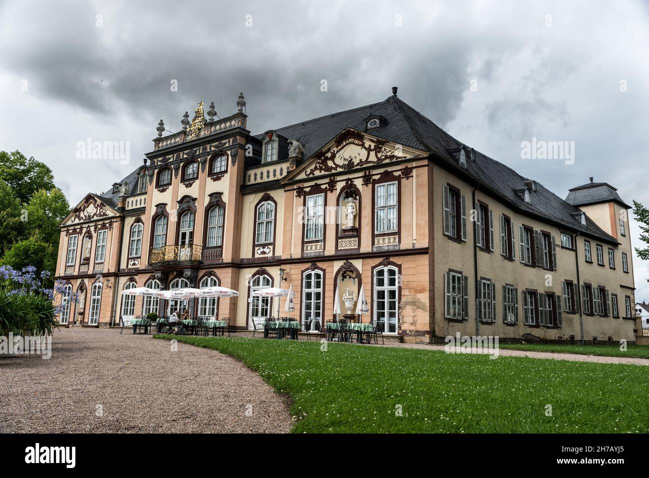 Il castello chiamato Schloss Molsdorf, Erfurt, Germania, luglio 2017 Foto Stock