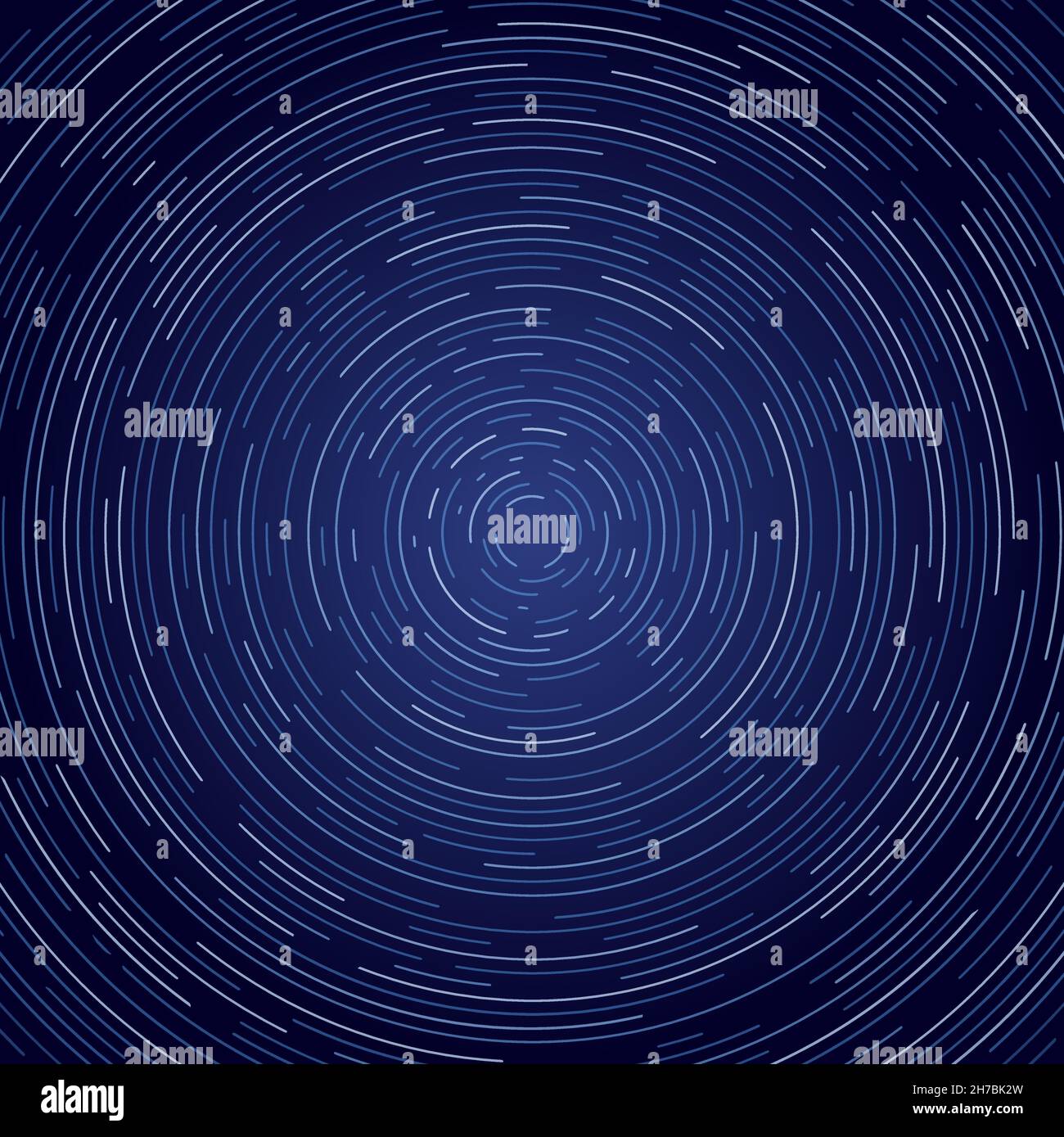 Esposizione delle stelle, il cosmo ruota il paesaggio Illustrazione Vettoriale