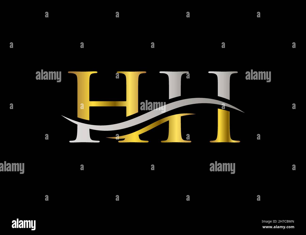 Design moderno con logo HH per l'identità aziendale e aziendale. Lettera HH creativa con concetto di lusso Illustrazione Vettoriale