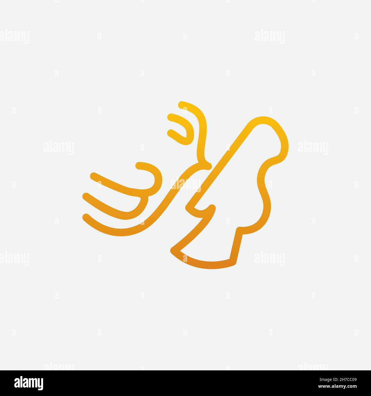 disegno vettoriale. Logo creato da line art antler moose logo forma idea. Illustrazione Vettoriale