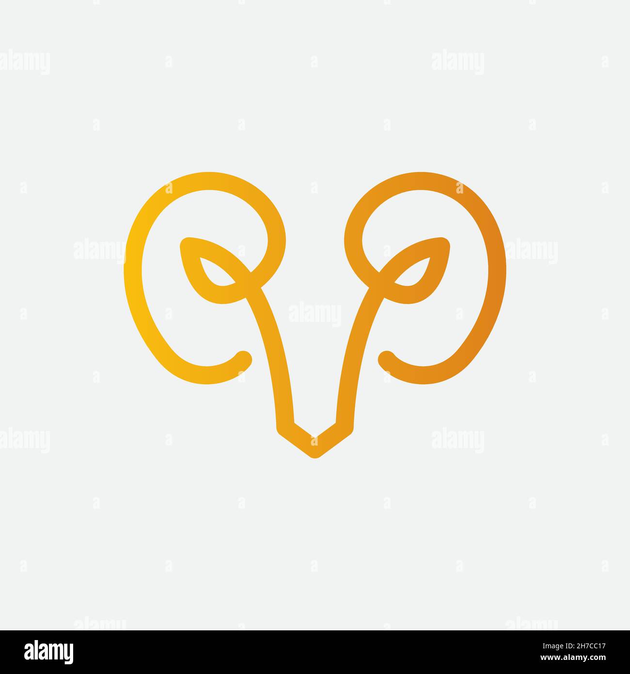 design vettoriale. logo creato a partire dalla linea forma un pistone testa con idea minimalista concetto. Illustrazione Vettoriale