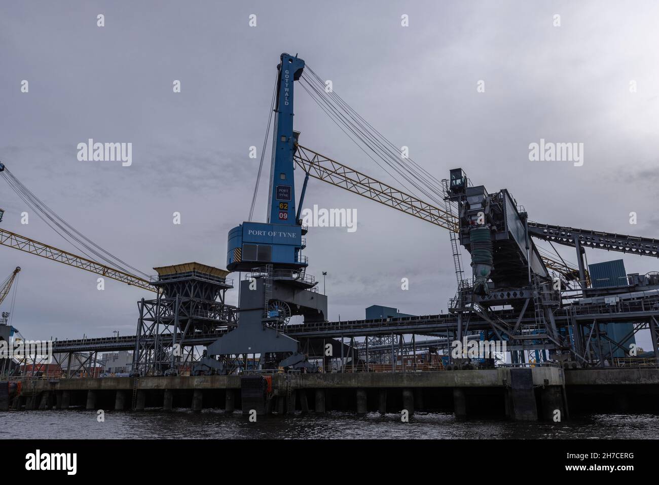 Port of Tyne la sede della Dogger Bank Wind Farm Development, joint venture 50:50 tra Equinor e SSE Renewables, Newcastle, Inghilterra, Regno Unito Foto Stock