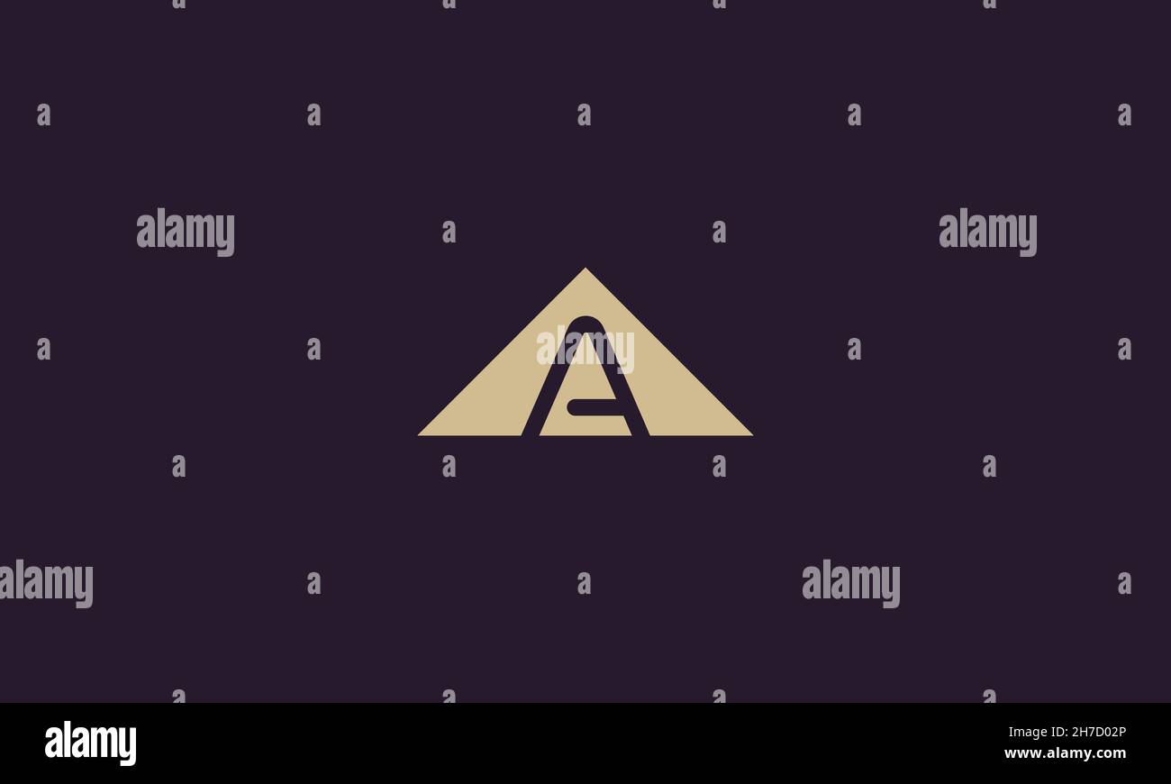 Lettera Un vettore di logo a triangolo minimo per l'uso illustrativo Illustrazione Vettoriale
