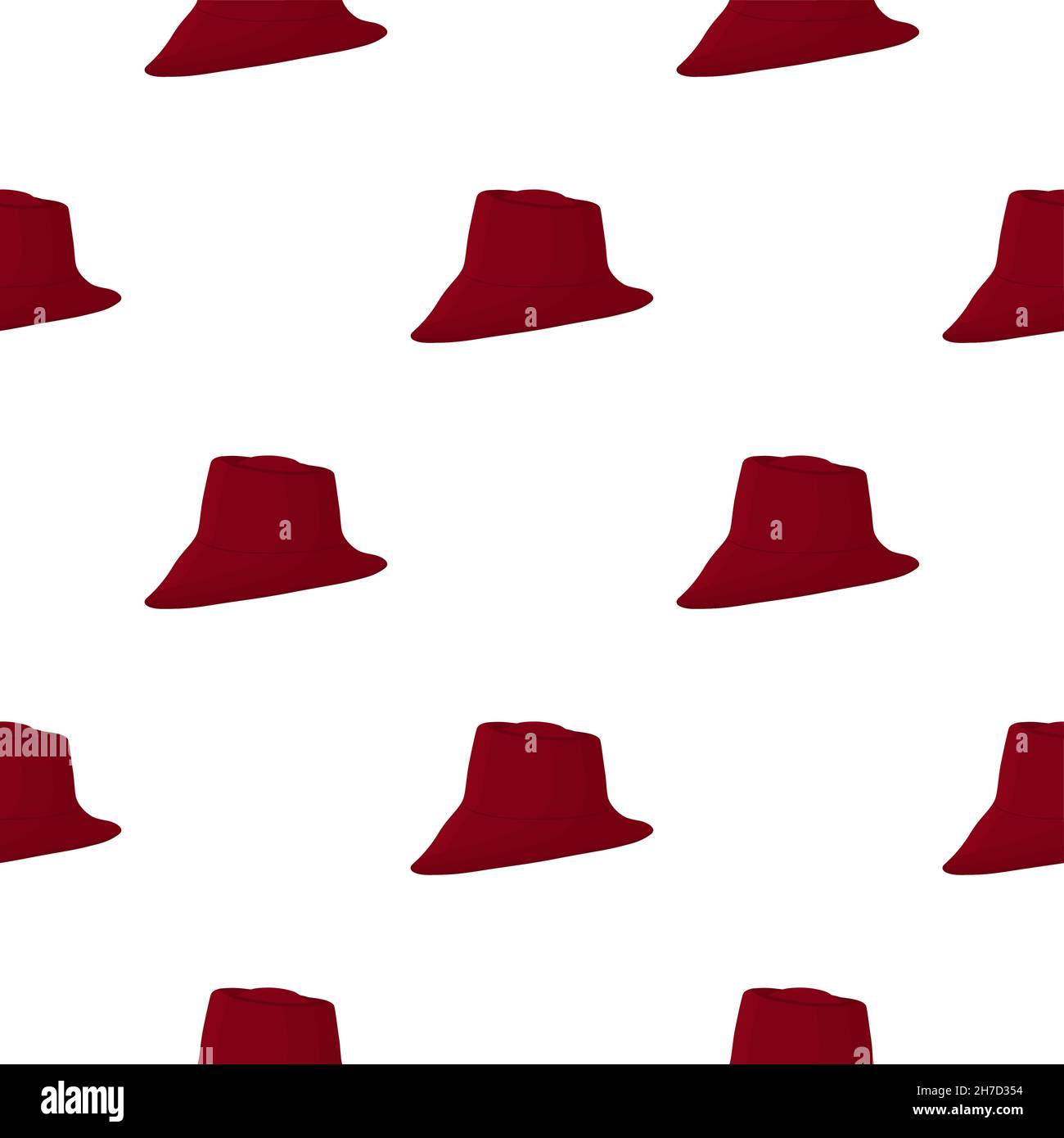 Illustrazione su temi colorati cappelli Fedora, bei cappucci su sfondo bianco. Modello CAPS costituito da cappelli da collezione fedora da indossare. Illustrazione Vettoriale