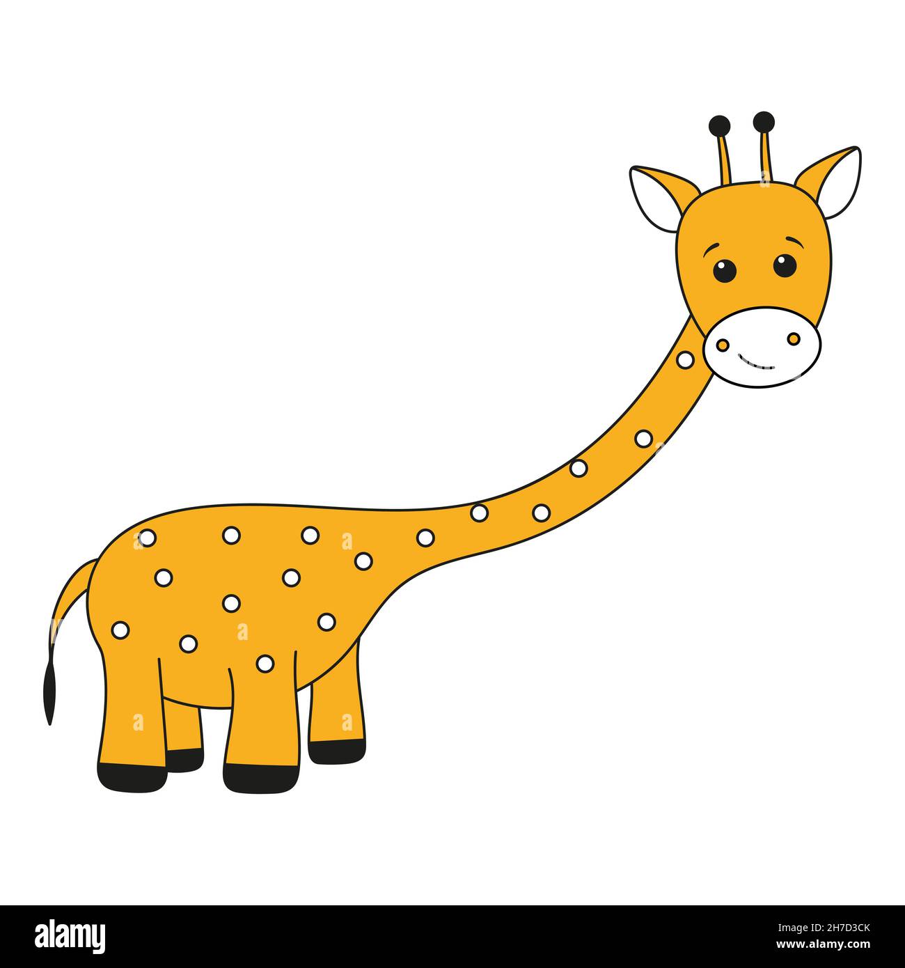 disegno vettoriale di una simpatica giraffa per bambini, isolato Immagine e  Vettoriale - Alamy