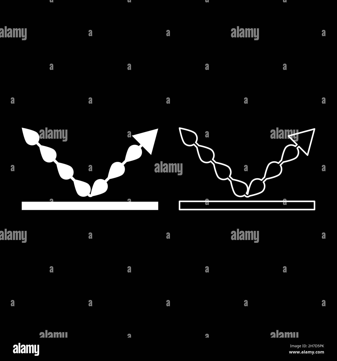 Simbolo di resistenza all'acqua impermeabile gocce liquide resistenti protezione contro le goccioline icona colore bianco disegno vettoriale stile piatto semplice Illustrazione Vettoriale