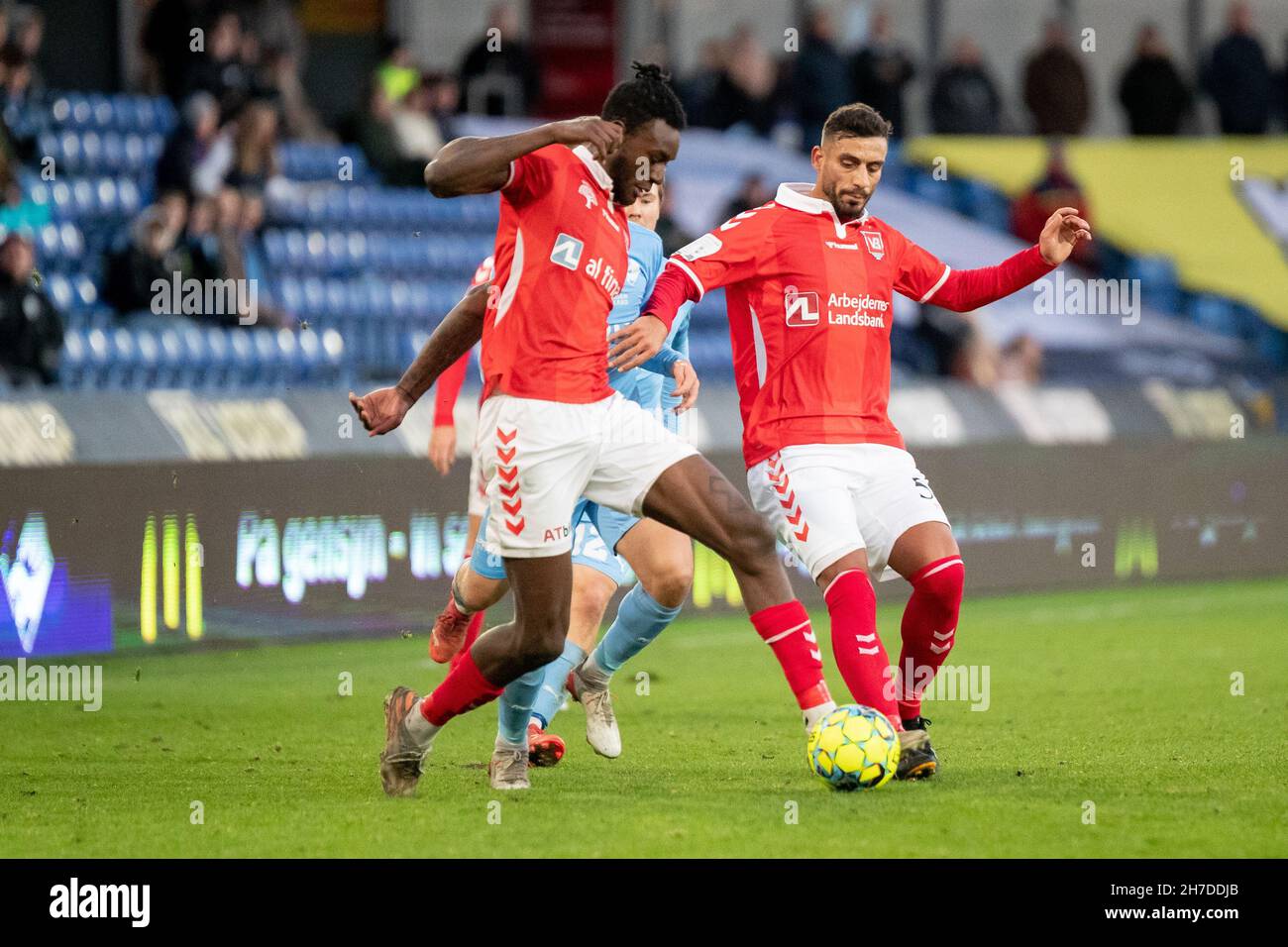 Randers, Danimarca. 21 Nov 2021. Ali Adnan (53) di Vejle Boldklub visto durante la 3F Superliga partita tra Randers FC e Vejle Boldklub al Parco Cefeus di Randers. (Photo Credit: Gonzales Photo/Alamy Live News Foto Stock