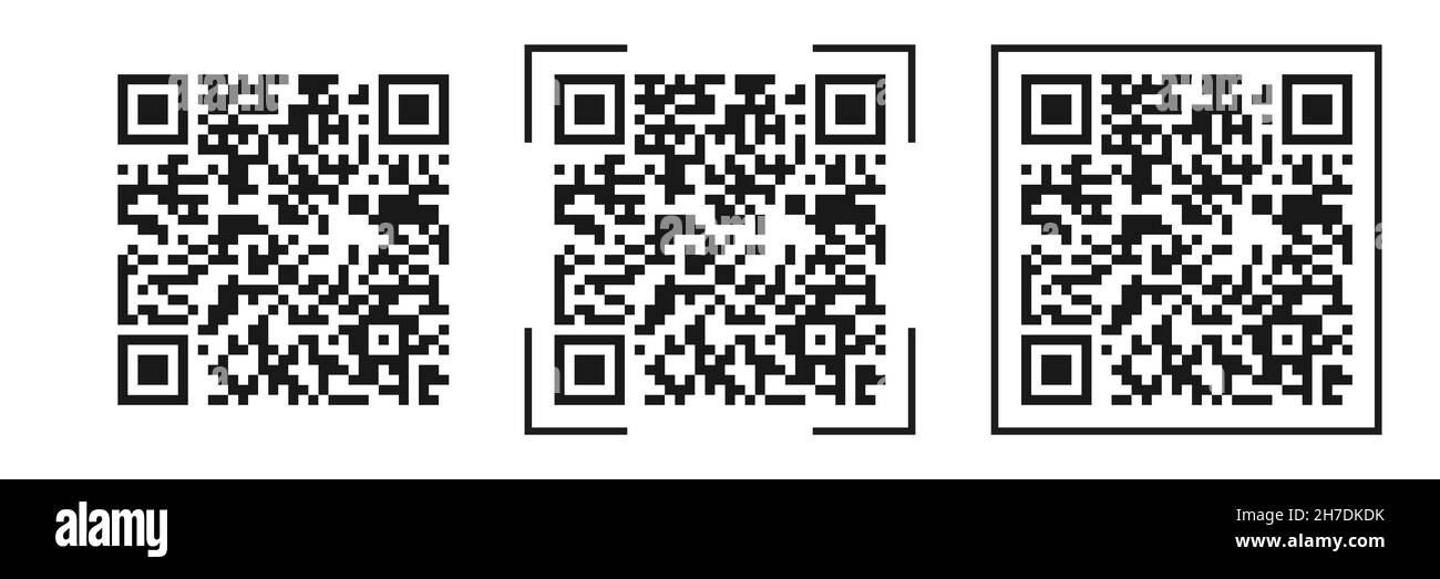 Icona scansione codice QR. Scansione digitale qr Illustrazione Vettoriale