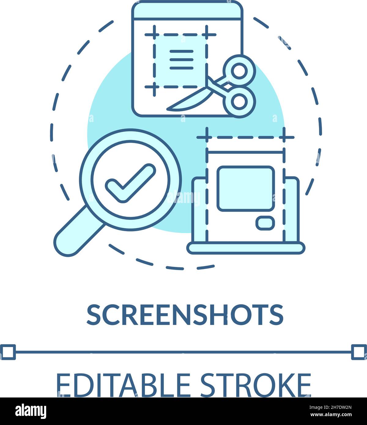 Screenshots blu concetto icona Illustrazione Vettoriale