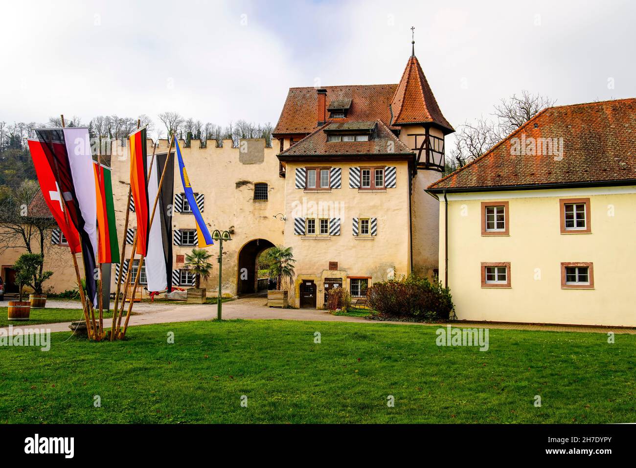 Castello di Beuggen (Schloss Beuggen) nel Baden-Württemberg; Germania. Foto Stock