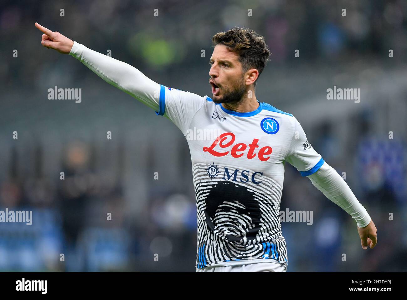 Milano, Italia. 21 Nov 2021. Dries Mertens di Napoli ha visto durante la Serie un incontro tra Inter e Napoli a Giuseppe Meazza di Milano. (Photo Credit: Gonzales Photo/Alamy Live News Foto Stock