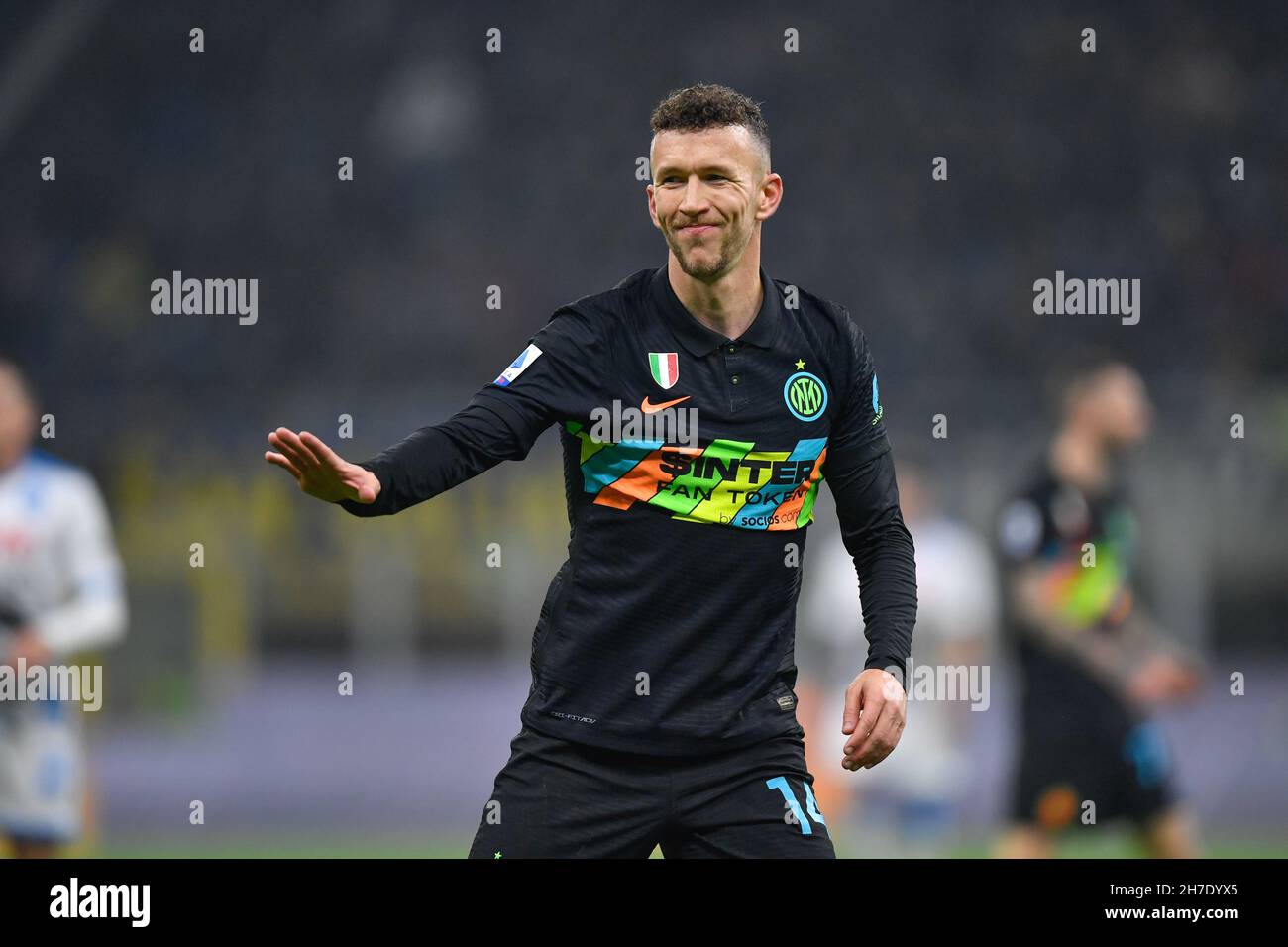 Milano, Italia. 21 Nov 2021. Ivan Perisic (14) dell'Inter ha visto durante la Serie un incontro tra Inter e Napoli a Giuseppe Meazza di Milano. (Photo Credit: Gonzales Photo/Alamy Live News Foto Stock