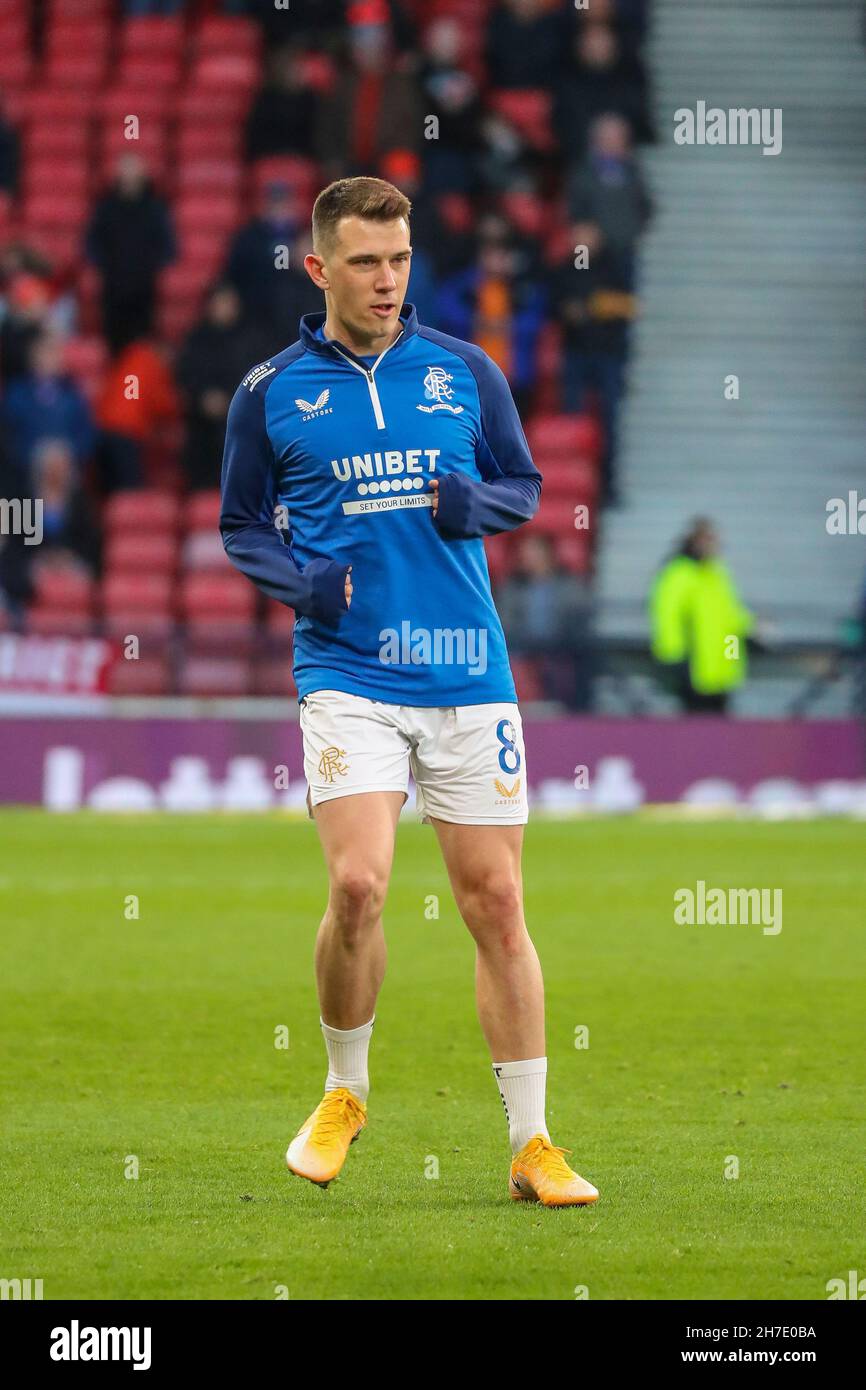 RYAN JACK, calciatore professionista, gioca per il Rangers FC, Glasgow, Scozia, Regno Unito Foto Stock